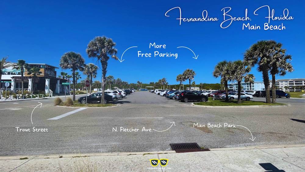 More Free Parking Behind Trout Avenue at Fernandina Main Beach