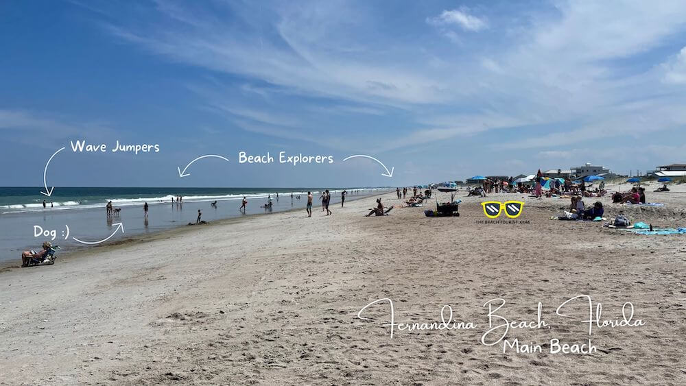 People Exploring Fernandina Main Beach in Florida